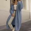 New long lazy wind sweater women's autumn and winter loose and versatile long-sleeved knitted cardigan jacket buttons 13 colors