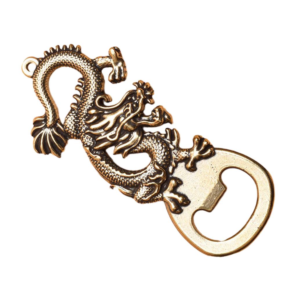 Dragon Bottle Opener Personalized Keychain Animal Shaped Beer Open Tools Brass Mens Bottle Opener Kitchen Bar Accessory
