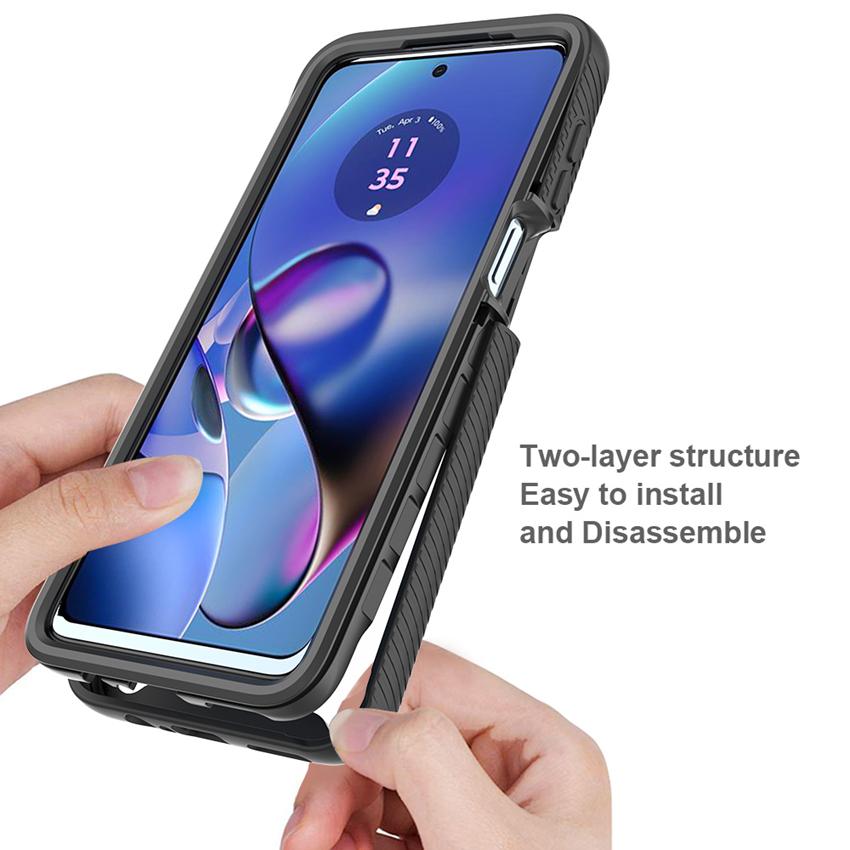 360 Degree Full Coverage Case for Moto G14 G54 G84 G24 G04 G04s E14 Funda Clear Transparent Shell With Screen Protector Shockproof Phone Cover