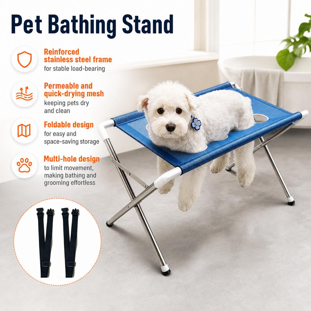 Dog Grooming Table Pets Grooming Hammock Basic Upgraded Models Foldable Bathing Nail Trimming Stand For Small Pet Dogs Cats