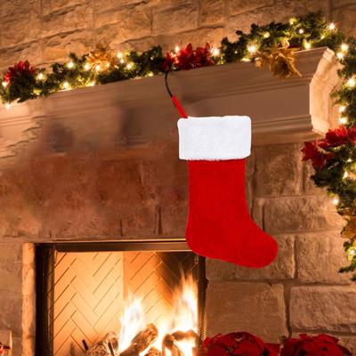 Christmas Gifts Bag Holder Velvet Hanging Sack Large Santa Stocking for
