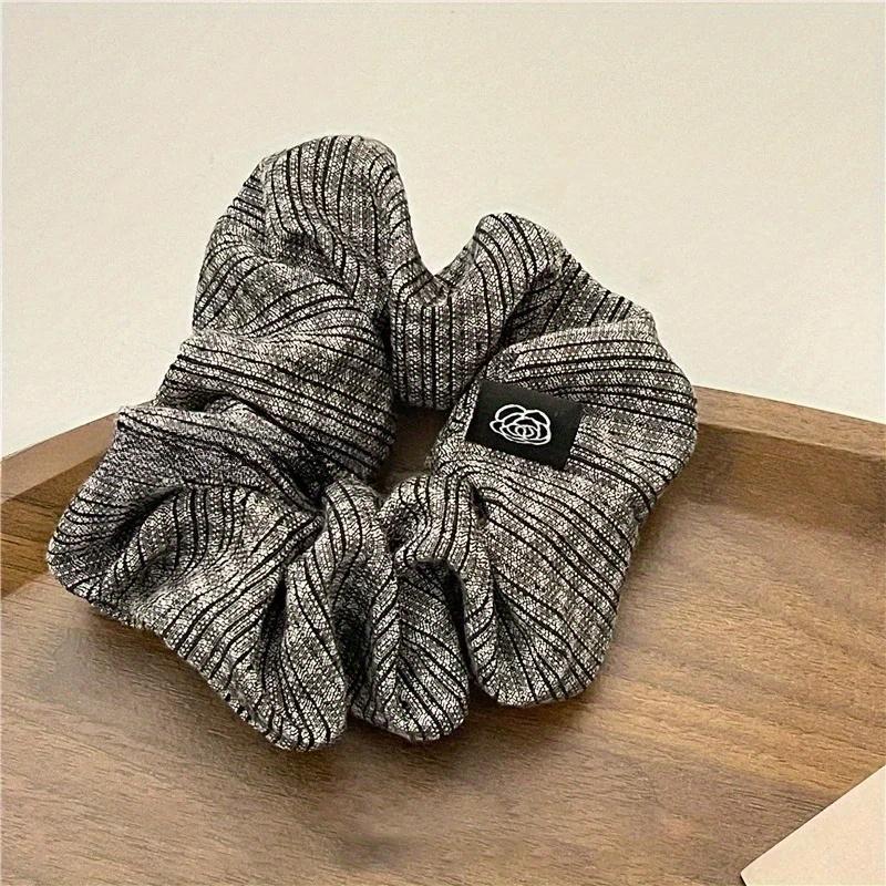 Brand Vintage Scrunchie Women Plaid Elastic Hair Bands Elegant Scrunches Designers Hair Tie Ponytail Hair Accessories