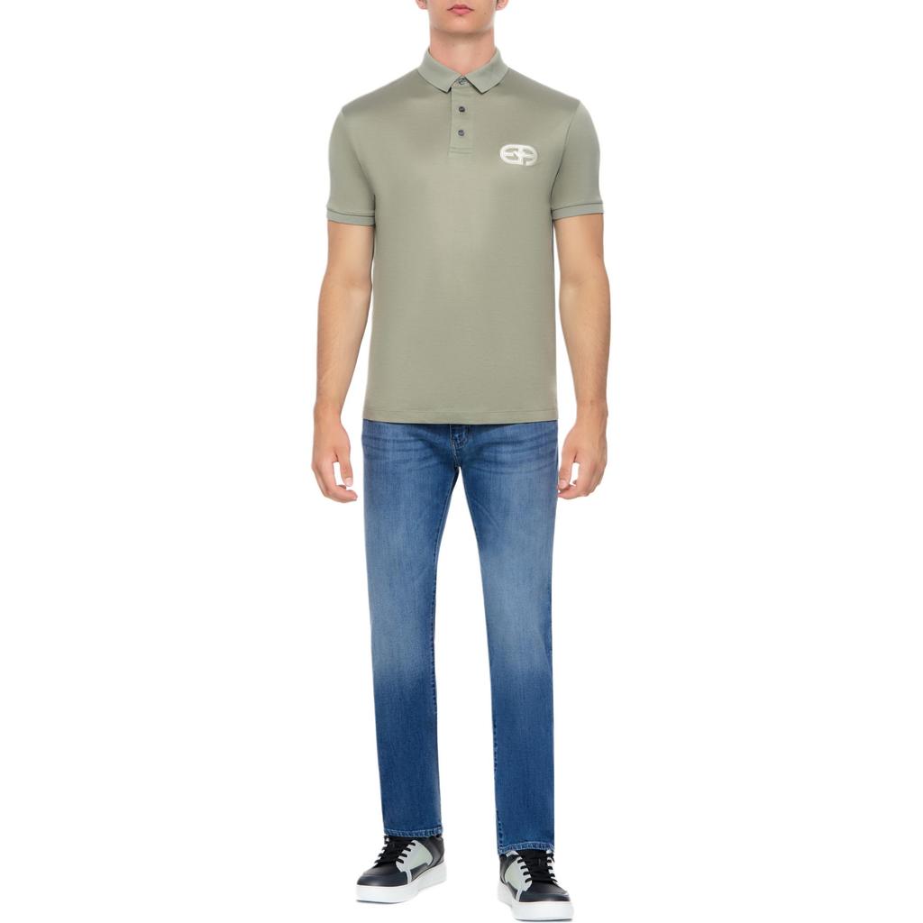 Emporio Armani Cotton Short Sleeve Straight Fit Polo Shirt Men Tops 8N1FB6-1JUVZ-0606