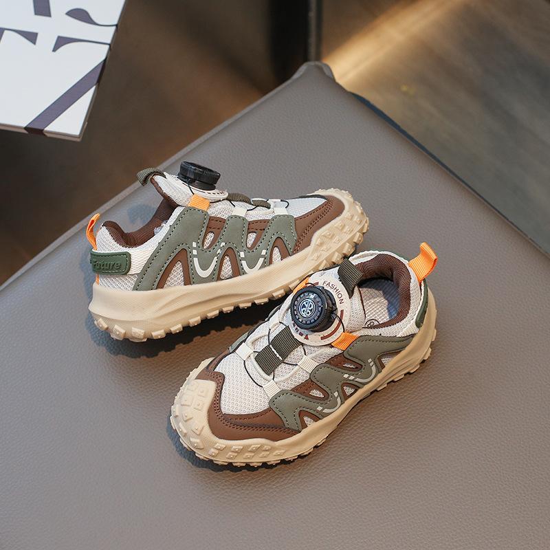 

Girls sneakers 2025 spring and autumn children s shoes rotating buttons autumn new little girls lightweight Forrest Gump shoes 26-30 yards, 5 pairs in one hand зелёный