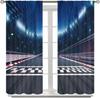 Racing Car Kids Curtains Checkered Flag Abstract Red Background Decoration Bedroom Living Room Kitchen Curtain Light Blocking Polyester Ideal For Area