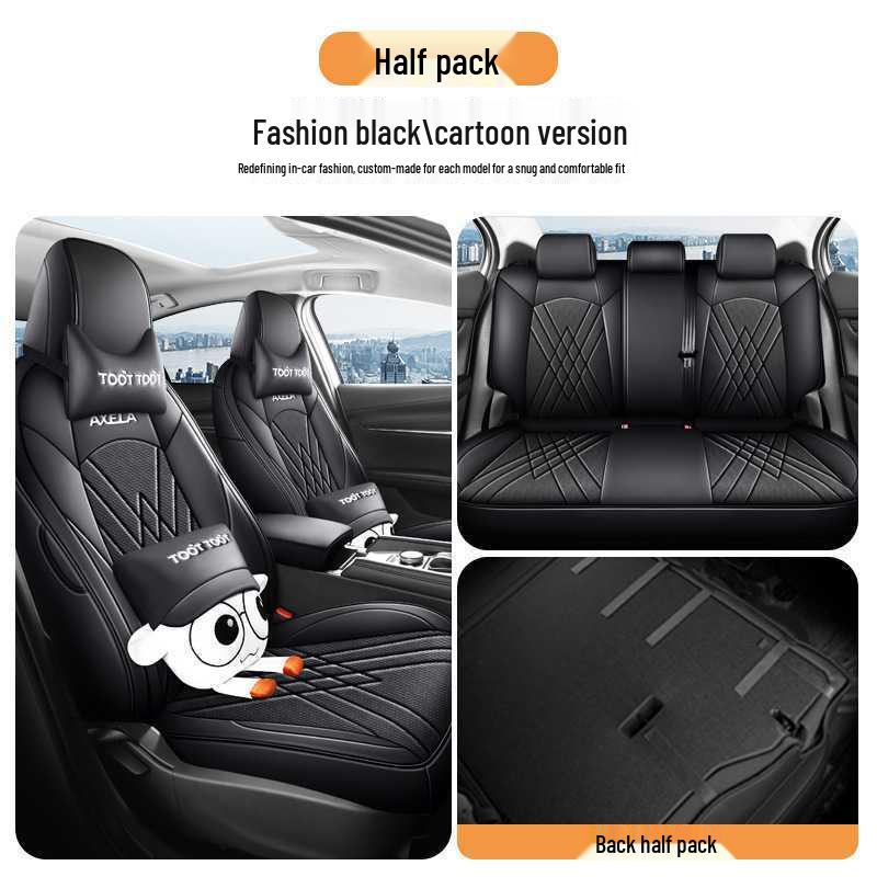Mazda Angkesaila Five-Seater Cartoon Leather Car Seat Covers for All Seasons