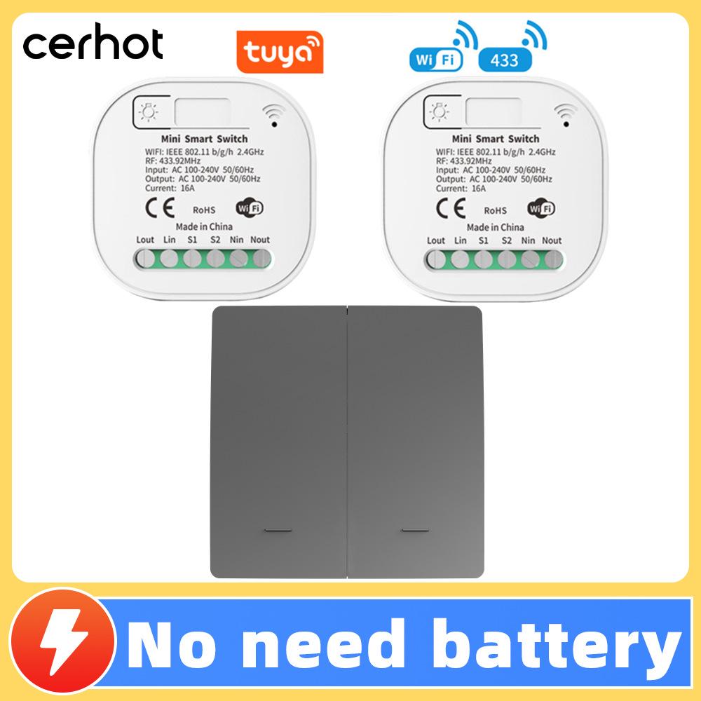 Battery-free, Waterproof, Self-powered Smart Switch; Wireless and Adhesive, Remote Control for Easy Household Use.