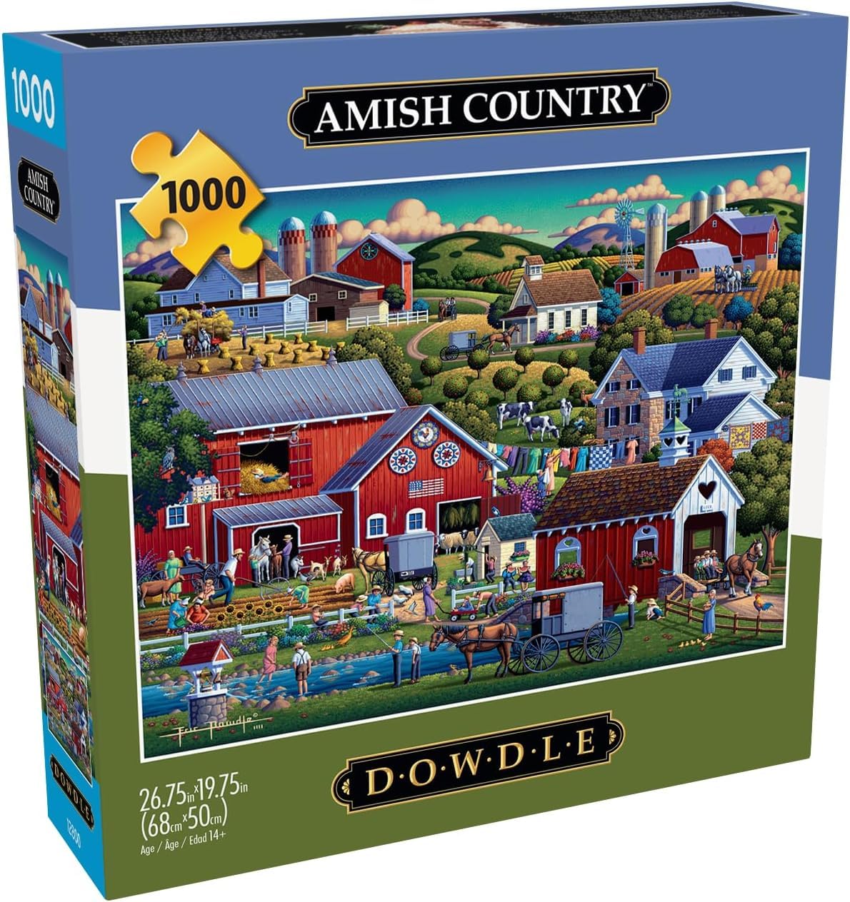 

Buffalo Games - Dowdle - Amish Country - 1000-Piece Jigsaw Puzzle for Adults - A Challenging Puzzle Perfect for Game Night - Finished Size 26.75 x