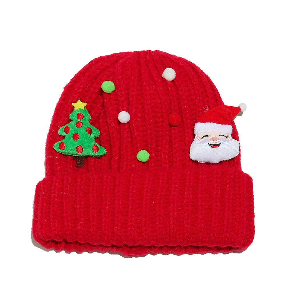 

Hat Women s Winter Warm Thickened Wool Hat Cold Protection Ear Protection Knitted Hat Santa Claus Christmas Tree Christmas Hat M（56-58cm）