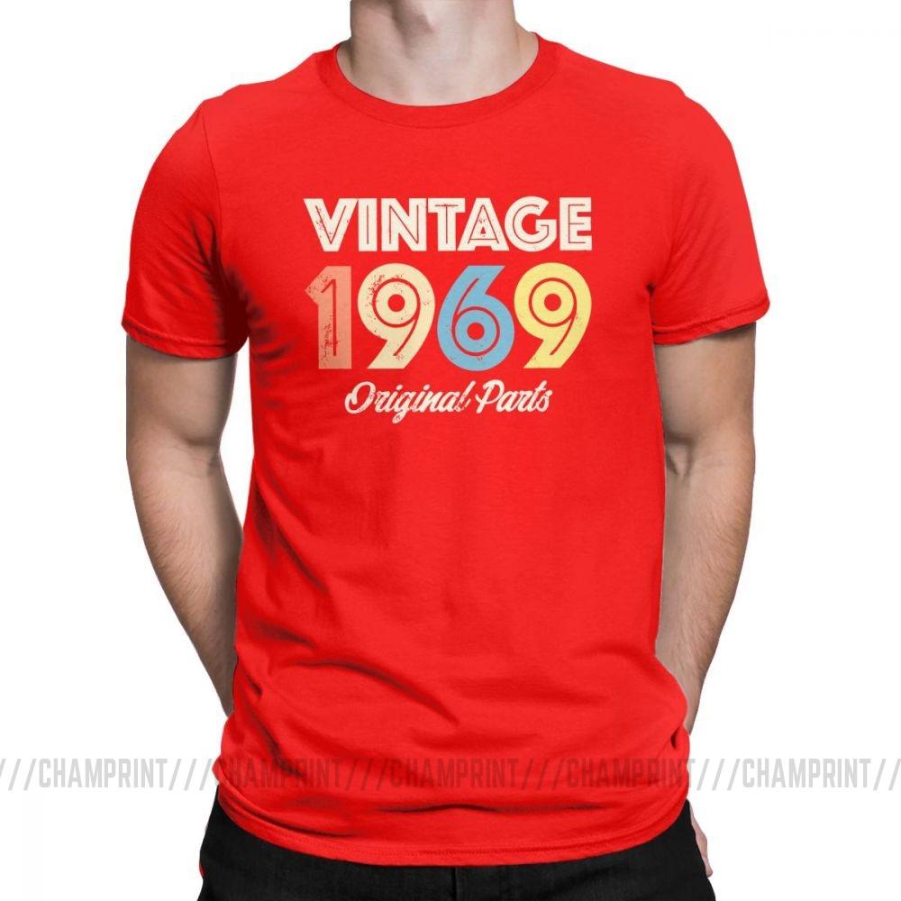 Vintage Retro 1969 Birthday Original Parts 50 Years Old 50Th Birthday Gift T Shirt For Male