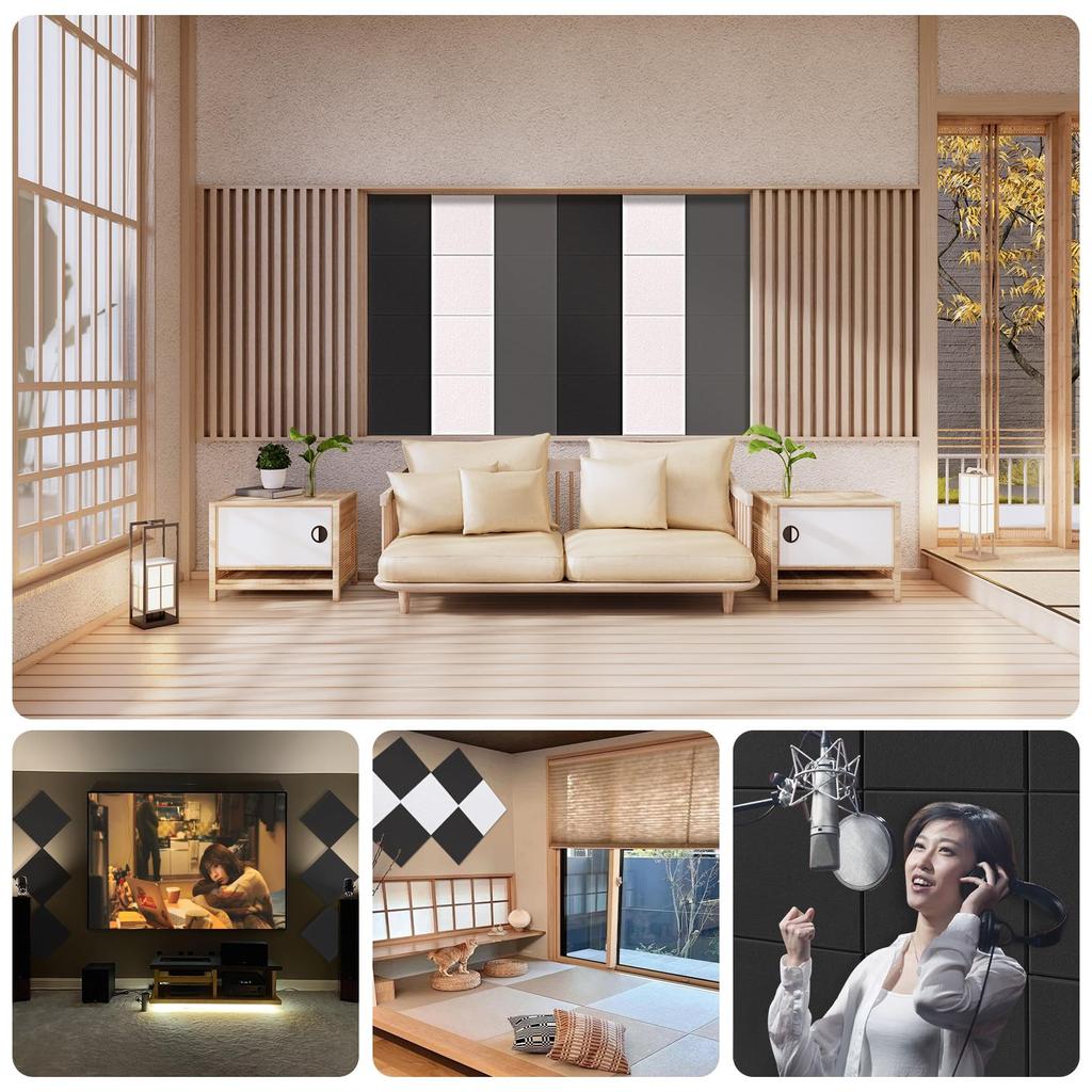 AUSLET Sound Absorption 12 Sound Absorption High Density Soundproof Flame Sound Insulation Sound Absorption Interior Musical Sound Sound Absorption