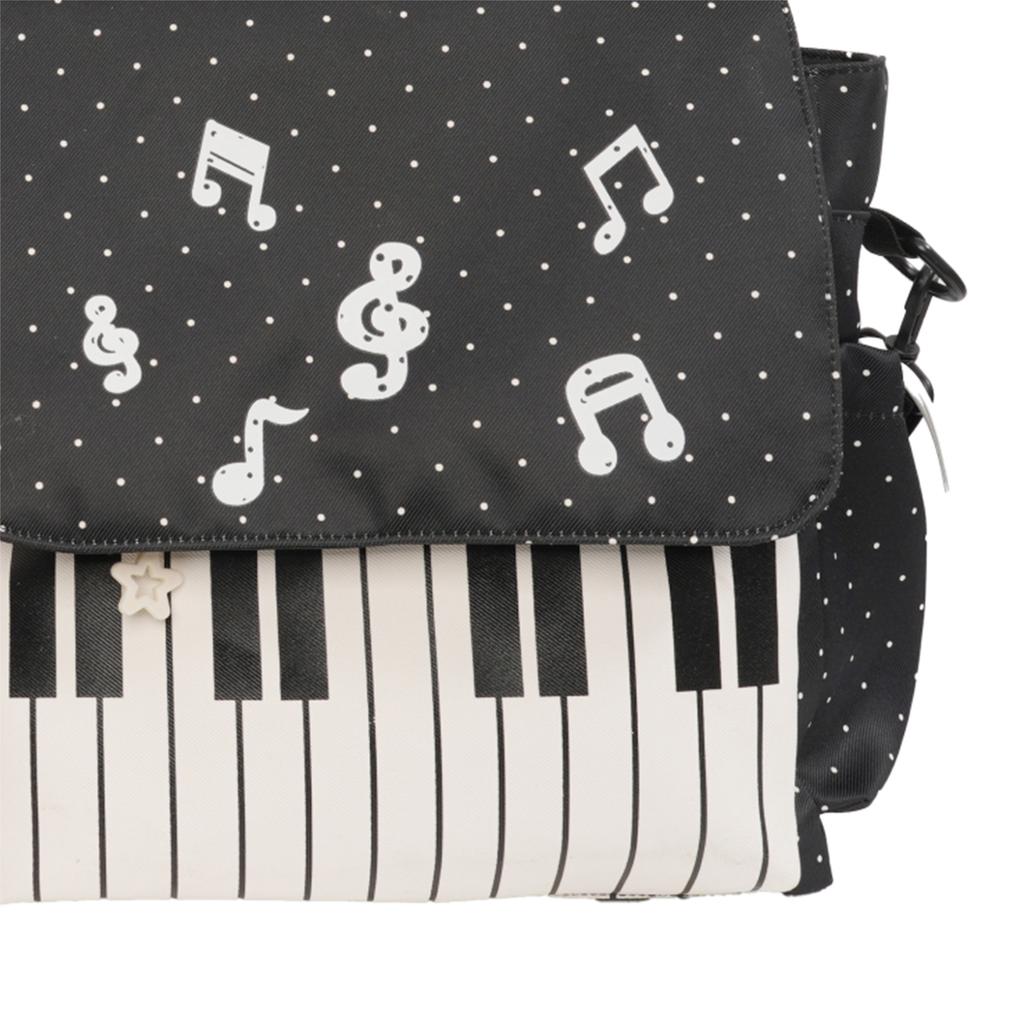 2 Pièces Sac à Dos Esthétique pour Piano en Nylon avec Sac à Bandoulière Mignon Ludique Bookpack pour Adolescents Filles Femmes Étudiant Trajet