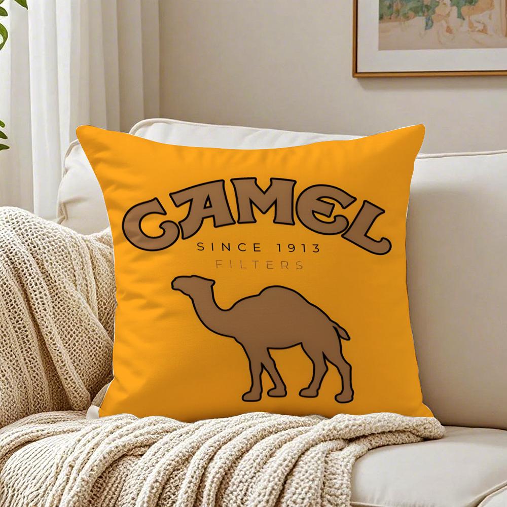 Luxury Vintage Brand CCamelES Cushion Cover Linen Pillowcase Soft for Sofa Bed Home Room Decor
