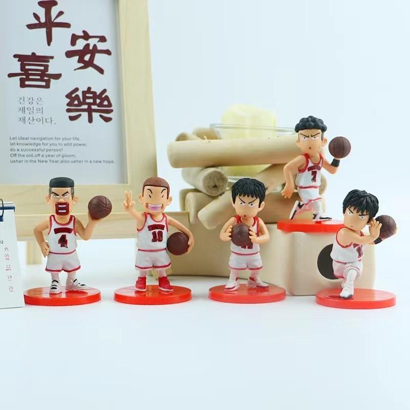 Slam Dunk 5-piece Set Pvc Figures Cake Decor Boys Birthday Baking Collection 8-10cm