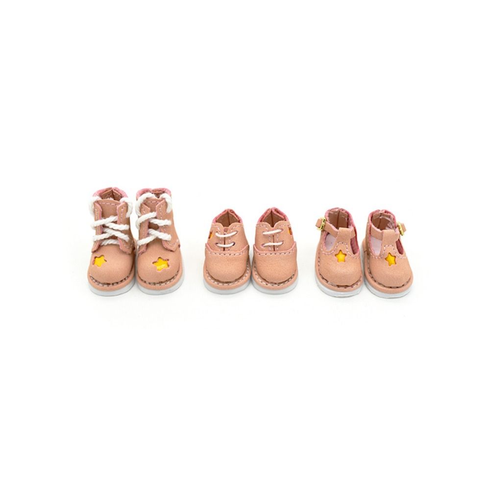 1 Pair Mini 1/8 Bjd Doll Leather Shoes High-top 1/8 Bjd Doll Boots Obitsu 11 Doll Boots  Holala