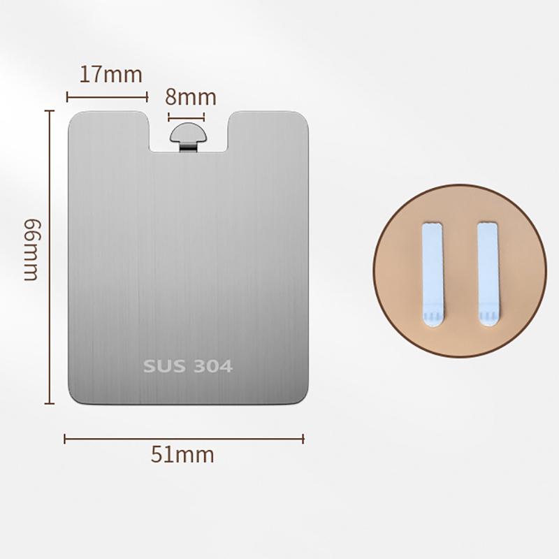 

4Pcs Stainless Steel Photo Frame Hooks Hanging Picture Strong Adhesive Waterproof Hook Traceless Punch-Free Living Room Racks A1