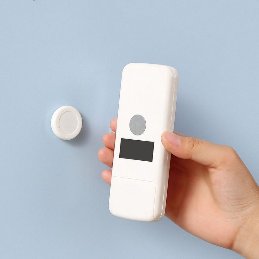 12pcs Self Adhesive Magnetic Remote Control Rack No Hole Punching Dopamine Refrigerator Storage Rack Stable Decorative