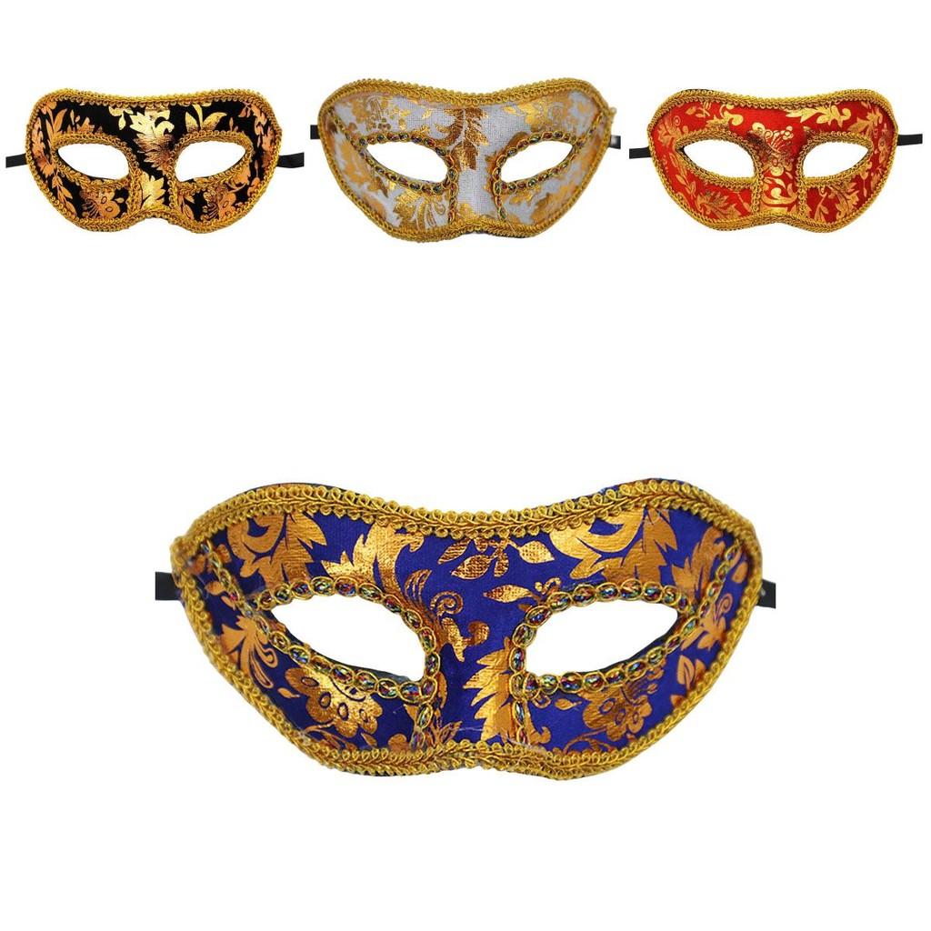 Mysterious Angel Halloween Masquerade Party Men's Mask Plush Cloth Half Face Mask With Fabric Edges