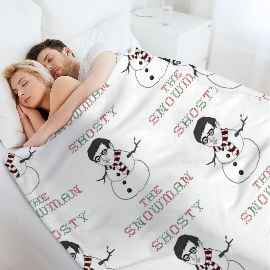 Shosty the Snowman Throw Blanket Shaggy Flannels Retros for babies Blankets
