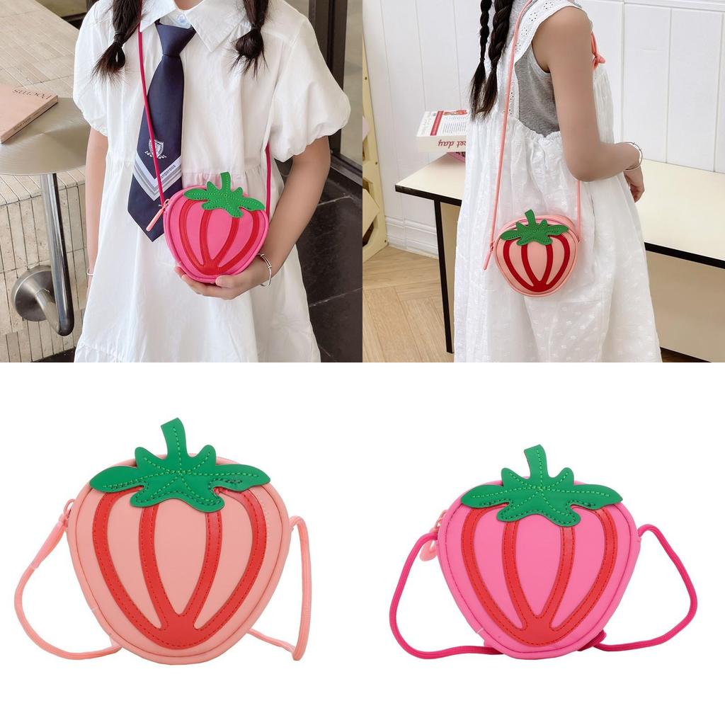 Childrens Strawberry Shaped Mini Shoulder Bag For Kindergarten Girls And Boys