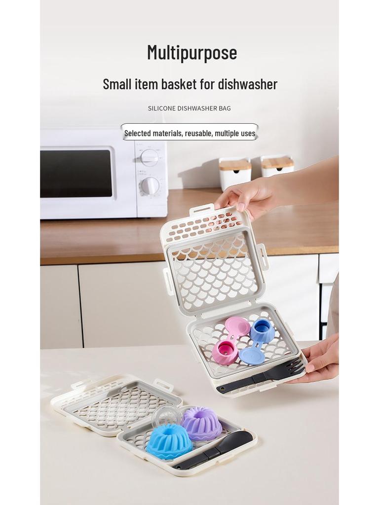 Silikonový koš na drobné předměty do myčky pro organizaci kuchyně