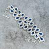 Tanzanite Quartz Gemstone Handmade 925 Sterling Silver Bracelet 7-8" M-304