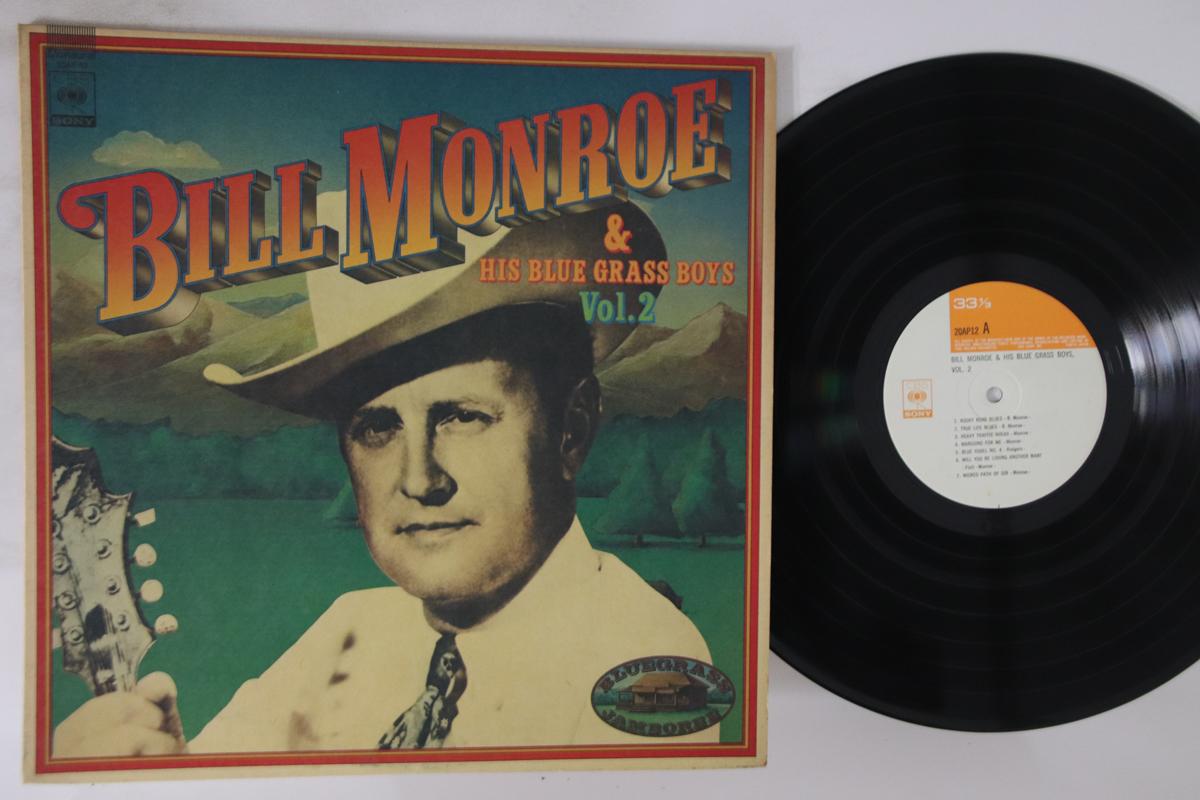 

LP Record BILL MONROE HIS BLUE GRASS BOYS Vol. 2 20AP12 CBS SONY 1976 Japan CountryFolk Used
