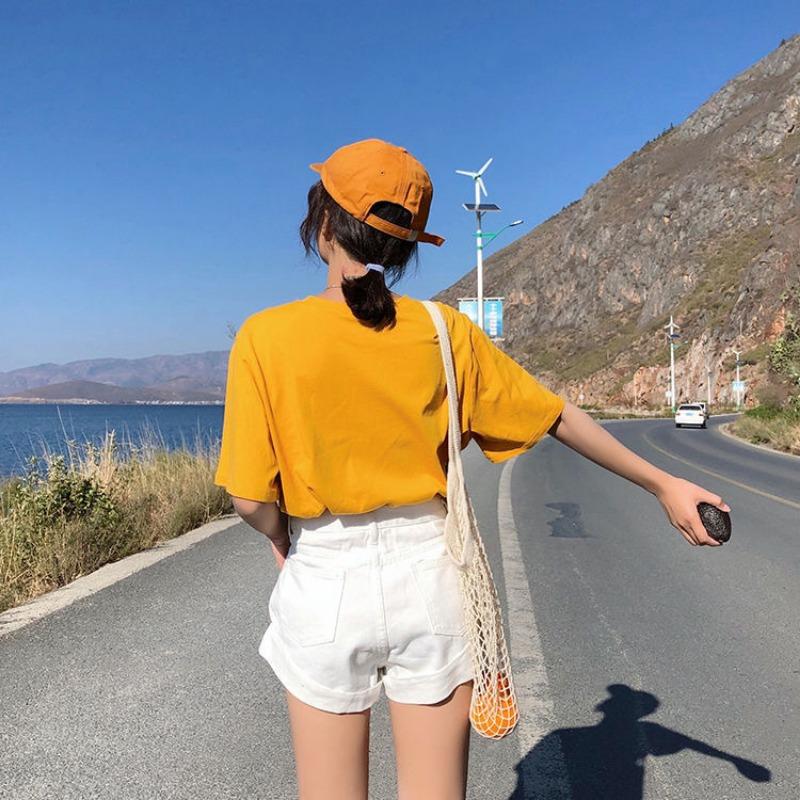 Summer New Vintage Plus Size Denim Shorts for Women Jeans Loose High Waist Wide Leg Shorts Woman Elegant Pockets Solid Casual Short Pants 24714