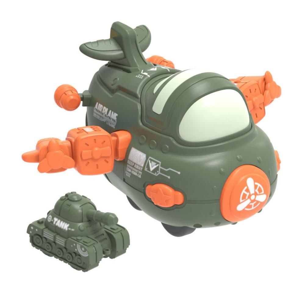 

Нажми и лети Самолет Крыло Самолет Игрушки 360 Вращение Столкновение Выброс Игрушка Танк Открытый зелёный