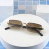 5PCS Sunglasses Fashion Gradient Square Frame Sunglasses for Women with UV Protection Korean Style Rimless Glasses for Ladies