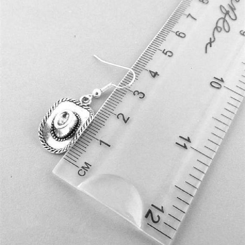 DIY Handmade Silver Denim Hat with Electroplating Process, Ear Hook and Earrings, Versatile Summer Style