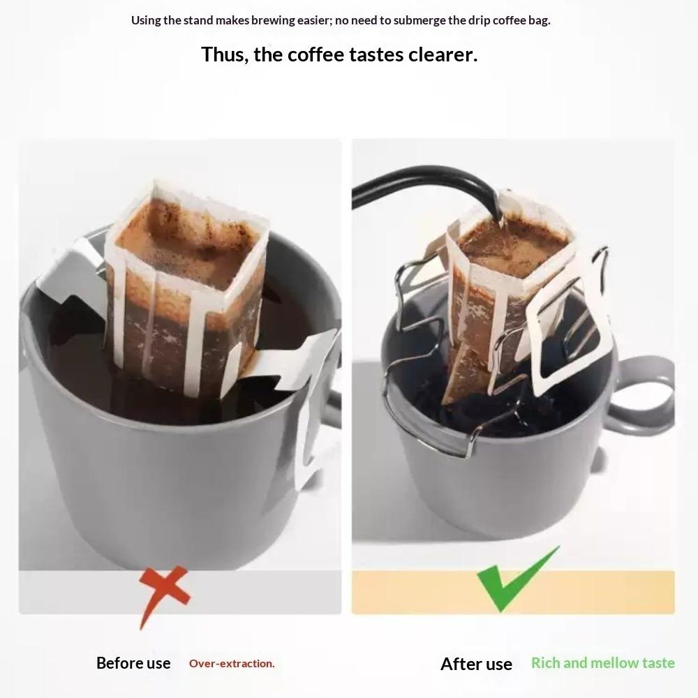 304 Edelstahl Wiederverwendbarer Kaffeetütenhalter Einfach zu reinigen Kaffeefilterpapier Aufbewahrungs Organizer Regal für Kaffeetassen Zubehör