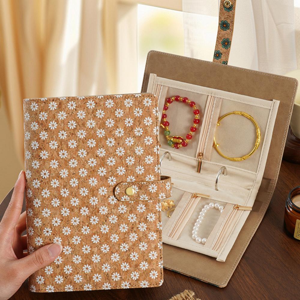 Organisateur de bijoux en forme de livre Sac à bijoux de voyage élégant Rangement en cuir PU Poches zippées en cuir PU Classeur Pour usage domestique Sac à main
