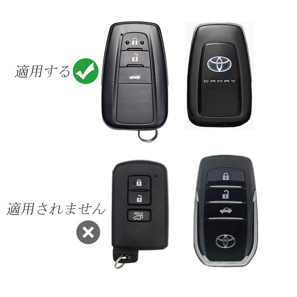 Lcyam Key Fob Cover Case - 2/3/4 Button Car Key Cover for Toyota C-HR,