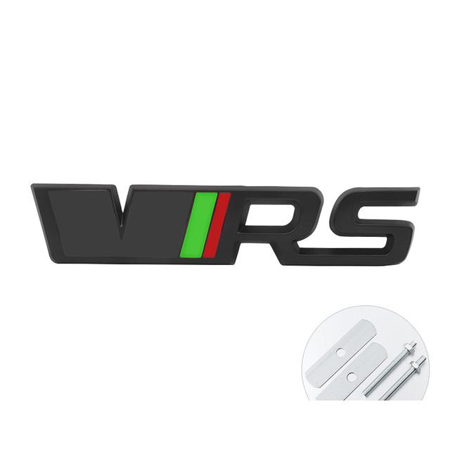 AAAIY1 3d Metal Logo VRS Emblem Letters Car Front Grill Badge For Skoda Fabia 1 MK1 Kodiaq Ocavia 2 3 MK3 MK2 VRS Sticker Accessories