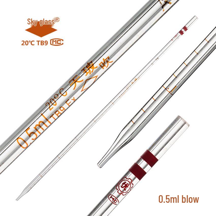 Tianbo A-Grade Graduated Glass Pipette, Volumetric Pipette 0.1-50ML