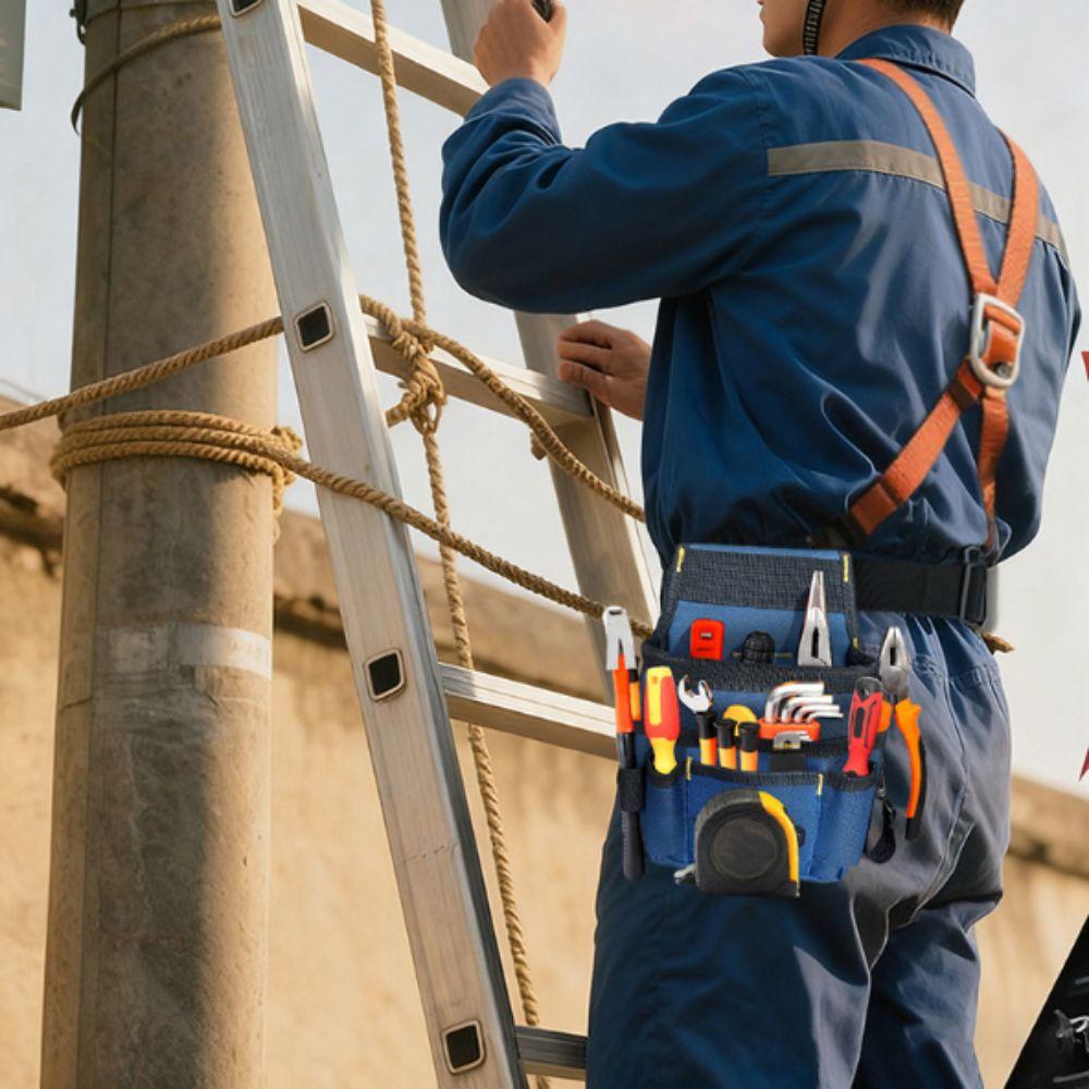 Adjustable Waist Belt Garden Tool Belt Multi-functional Multi-pockets Tool Bag Oxford Cloth Durable Material Tool Storage Bag