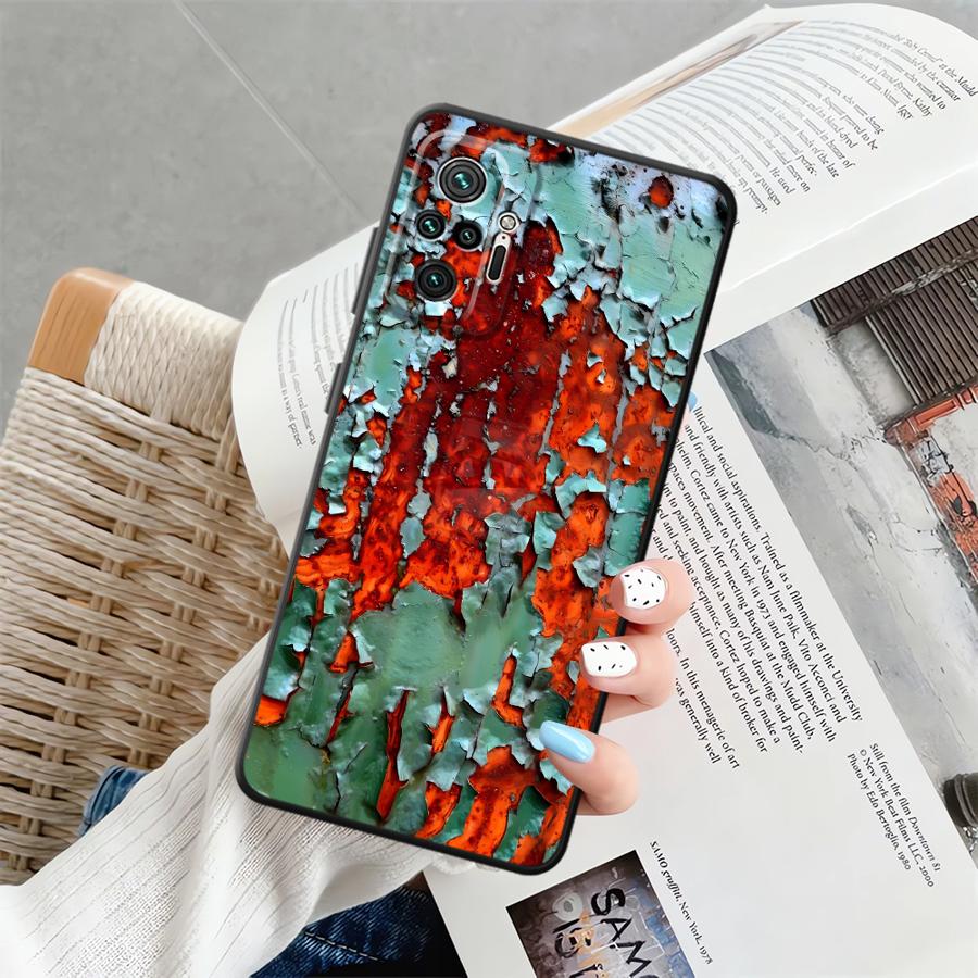 

Case for Xiaomi Redmi Note 10S 11 13 12 Pro Plus 12S 9s 10 9 8 Pro 11S Funda Phone Cover Retro Rust Redmi Note 12 Pro+