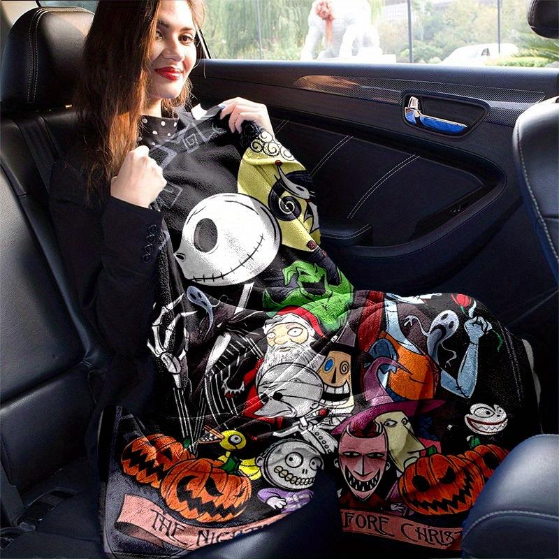 1pc, Cozy Nightmare Before Christmas Home Decor Blanket: Perfect Gift for Bedroom, Living Room, Travel, Camping, Car