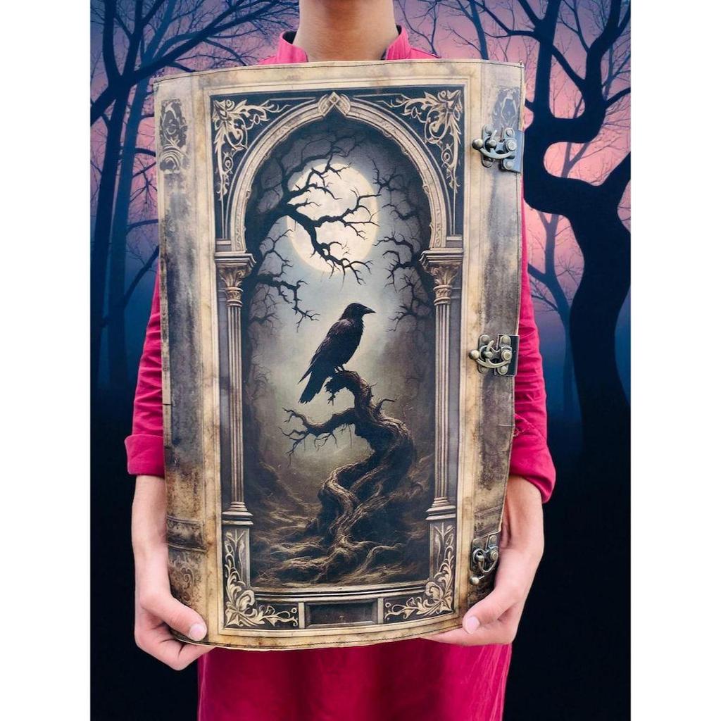 Raven Leather Grimoire | Witchcraft Journal, Vintage Diary