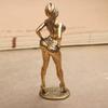 Vintage Bikini Güzeli Heykelciği - Art Deco Metal Ev Ofis Dekorasyonu Hediye