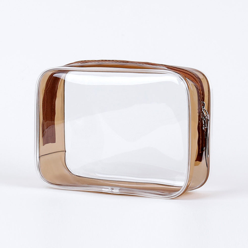 Geantă de depozitare pentru călătorie, pungi cosmetice din PVC impermeabile, huse transparente, capacitate mare, fermoar din plastic, geantă de spălare portabilă, pungă de machiaj