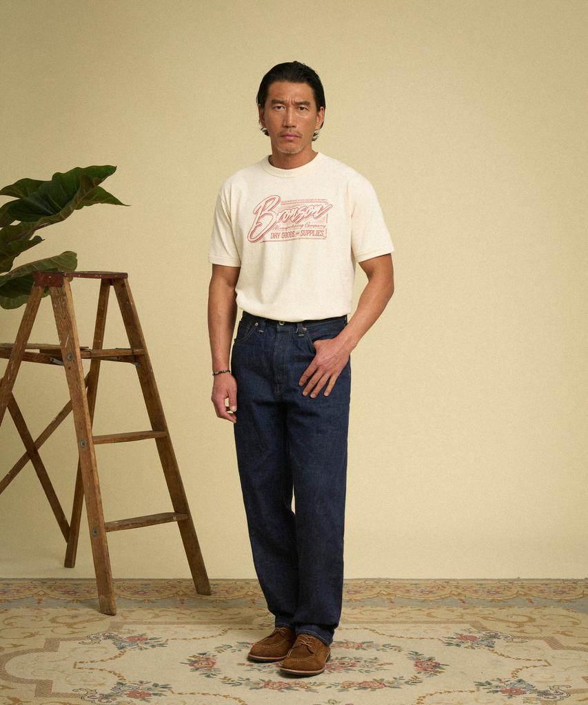 Beulonseun Vintage Signage Loopwheeled Graphic Tee Vintage Black