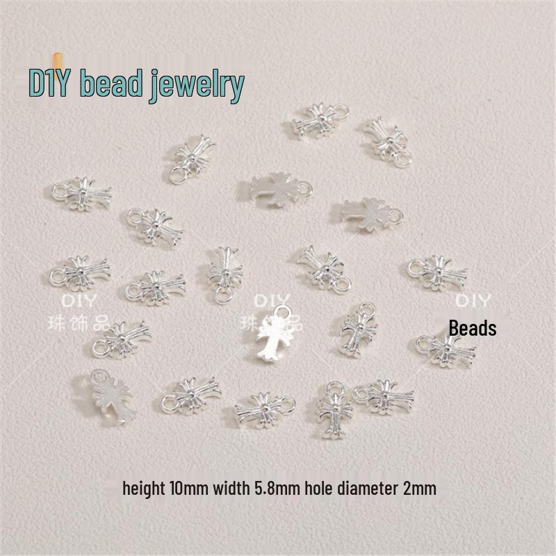 Starlight Moon Bell Pendant Tassel Jewelry DIY Materials - Silver Necklace/Bracelet Beading Accessories