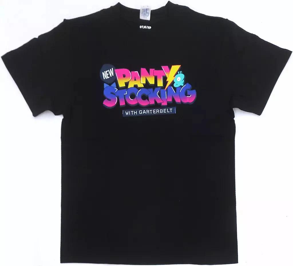 

Panty Stocking with Garterbelt Title Logo Black T T-Shirt Deluxe Anime New L Size 4XL