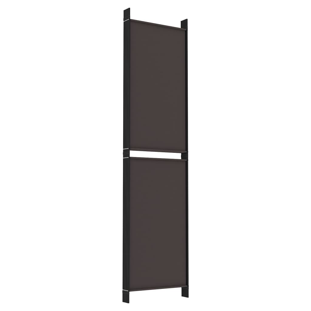 Vidaxl 6-Panel Room Divider, Brown, 300X200 Cm, Fabric