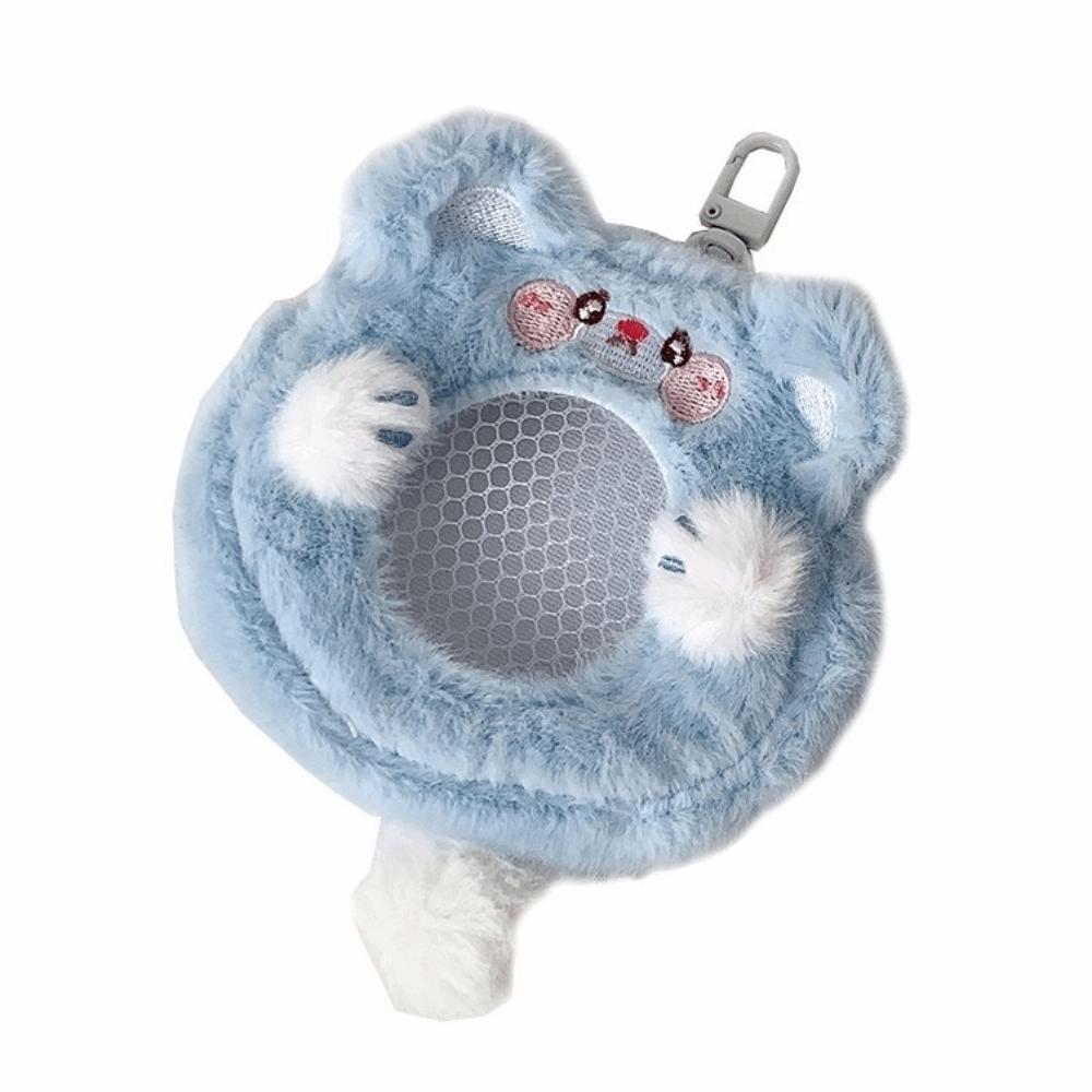 Plush Badge Ita Bag Cartoon Photo Storage Bag Mini Badge Holder Bag  for  Bluetooth Headset