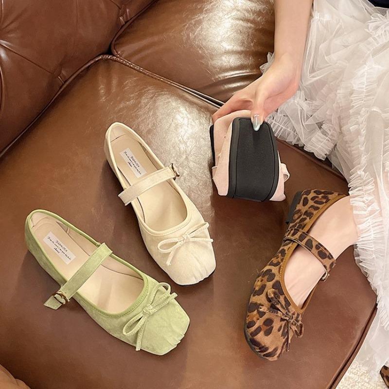 2025 Fashion Leopard Flats Shoes Women Flat Ballerina Loafer Slip On Soft Moccasin Round Toe Shallow Female Mary Jane Dress Muje