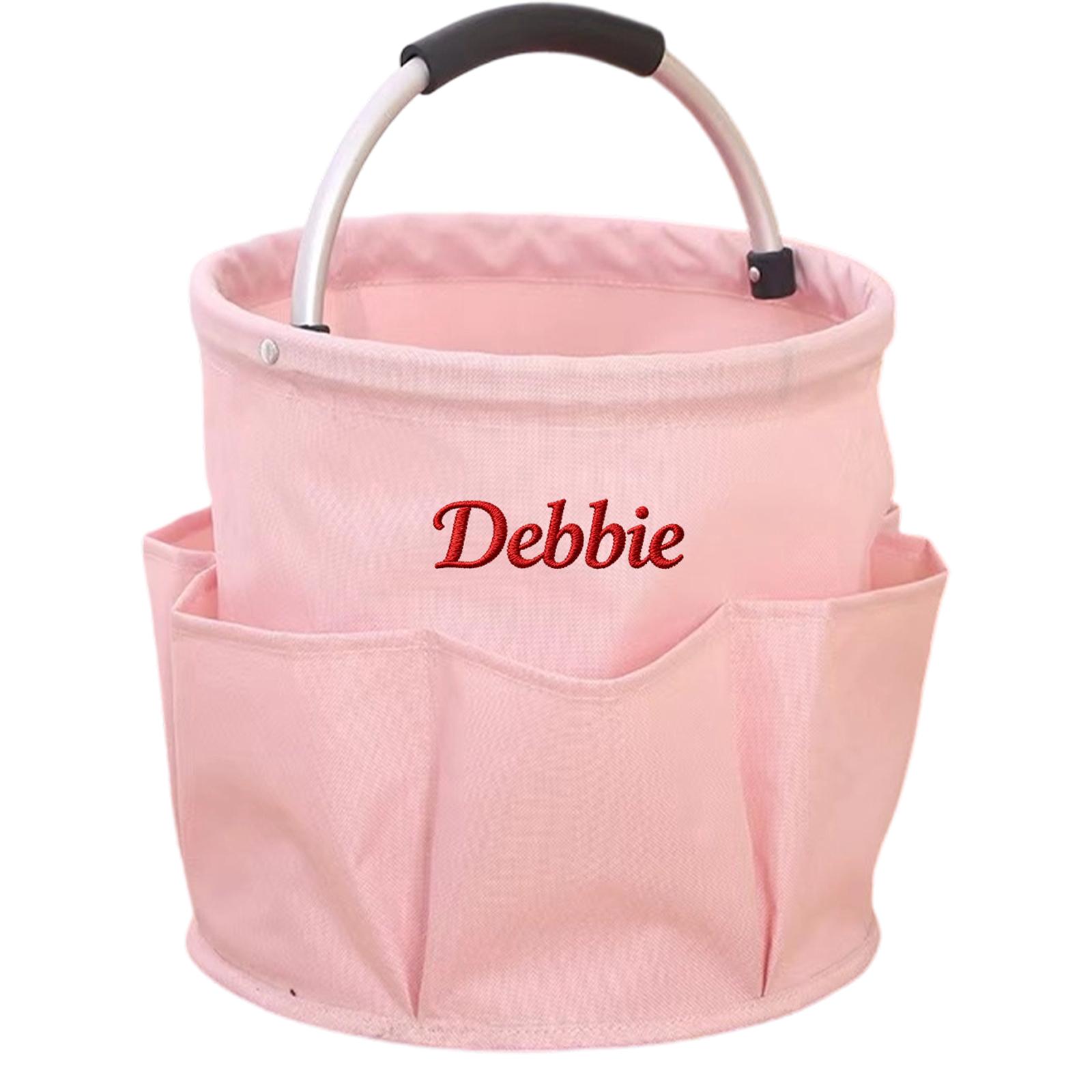 

Personalized Picnic Bag/portable Garden Tool Storage Basket рожевий