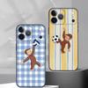 Neugierige G-George M-Affe Handyhülle Für iPhone 17,16,15,14,13,12,11 Plus,Pro Max,XS,Weiche Silikon Schwarze Hülle